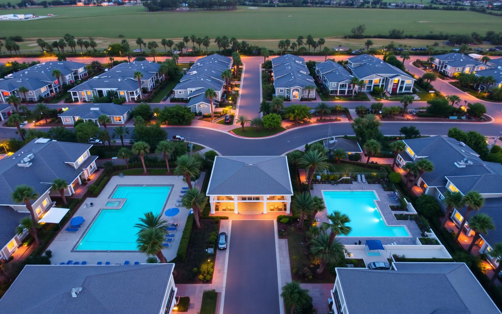 Aerial of premium housing community